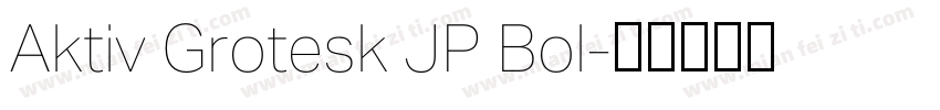 Aktiv Grotesk JP Bol字体转换